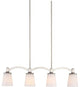 Traditional Laguna 4-Light Trestle, Brushed Nickel Finish