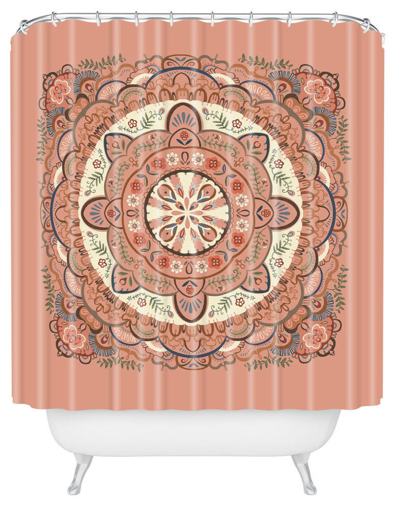 Pimlada Phuapradit Round Labyrinth Shower Curtain, 72"x69"