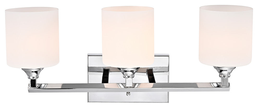 CHLOE Lighting Jane Contemporary 3-Light Bath Vanity Fixture, Chrome