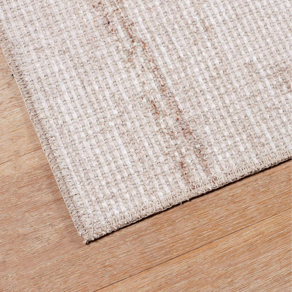 Avalon Moroccan Stripe Area Rug, Natural, 5'x7'6"