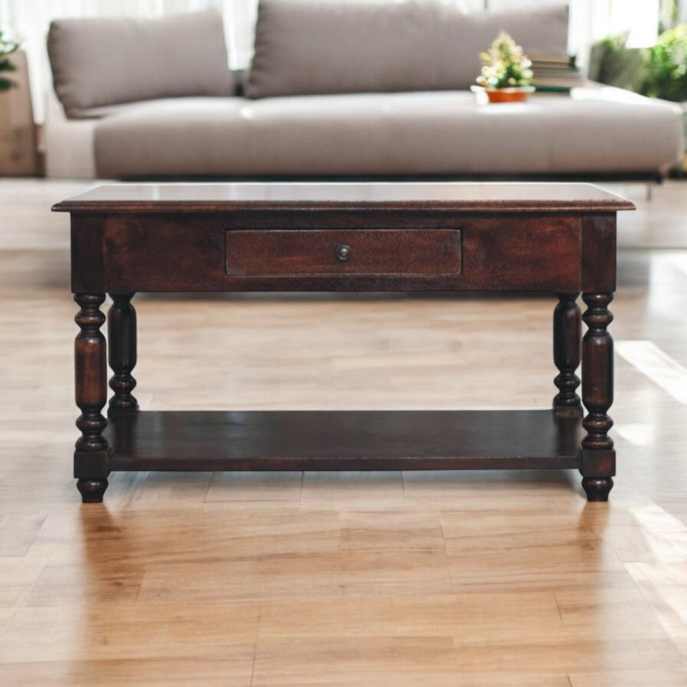 Console Table Turned Legs Cherry Artisan Furniture