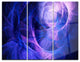 "Bright Blue Stormy Sky" Digital Metal Wall Art, 3 Panels, 36"x28"