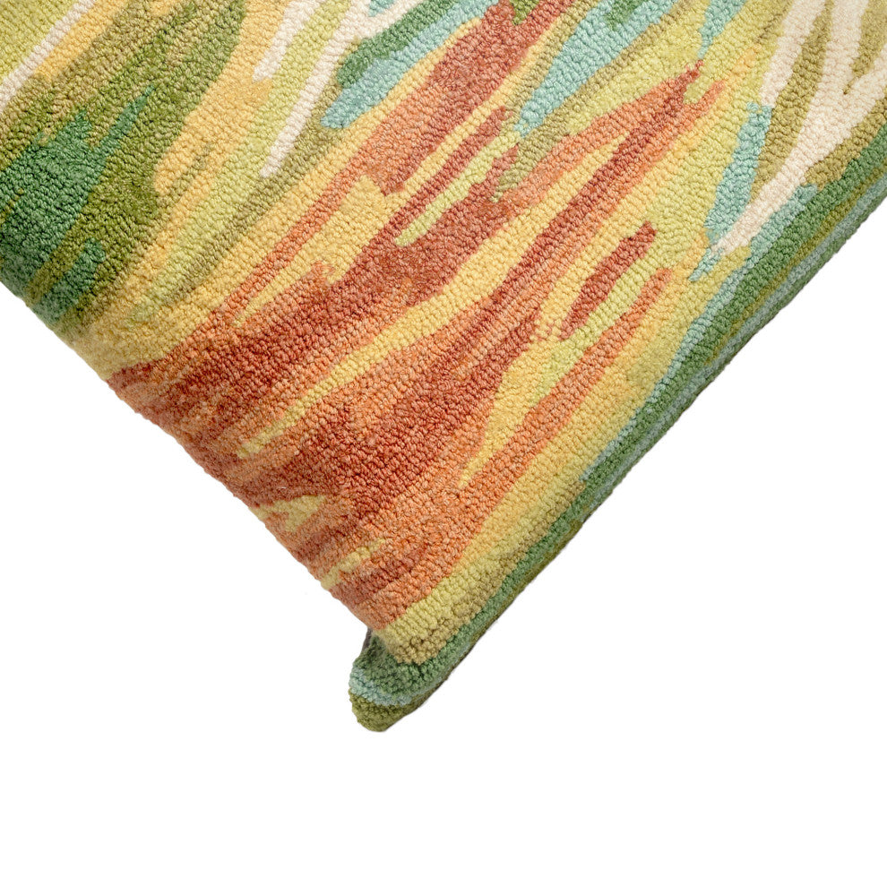 Frontporch Watercolor Pillow, Green