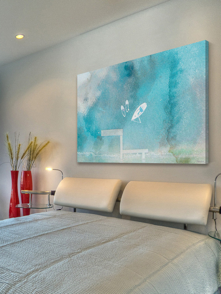 "Out on The Lake" Painting Print on Wrapped Canvas, 36"x24"