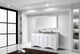 Talisa 72" Double Bathroom Vanity Set, White With Mirror, Square Basin