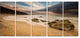 "Exotic Seashore With White Waves" Beach Canvas Wall Art, 5 Panels, 60"x28"