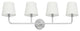 Dawson 4 Light Vanity, Brushed Nickel