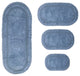 Auburn Bath Rug, 4 Piece Set 17"x24", 21"x34", 21"x54", 24"x40", Blue