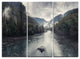"Mountain River With Fog and Rain" Metal Wall Art, 3 Panels, 36"x28"