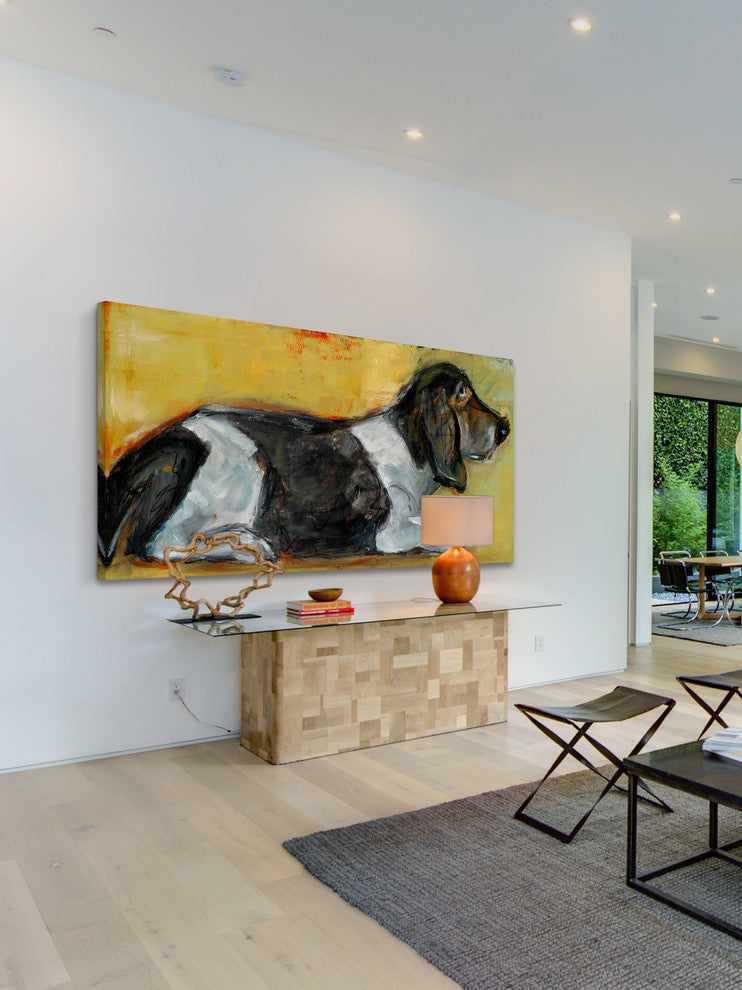 "Hush Puppy" Painting Print on Canvas by Tori Campisi