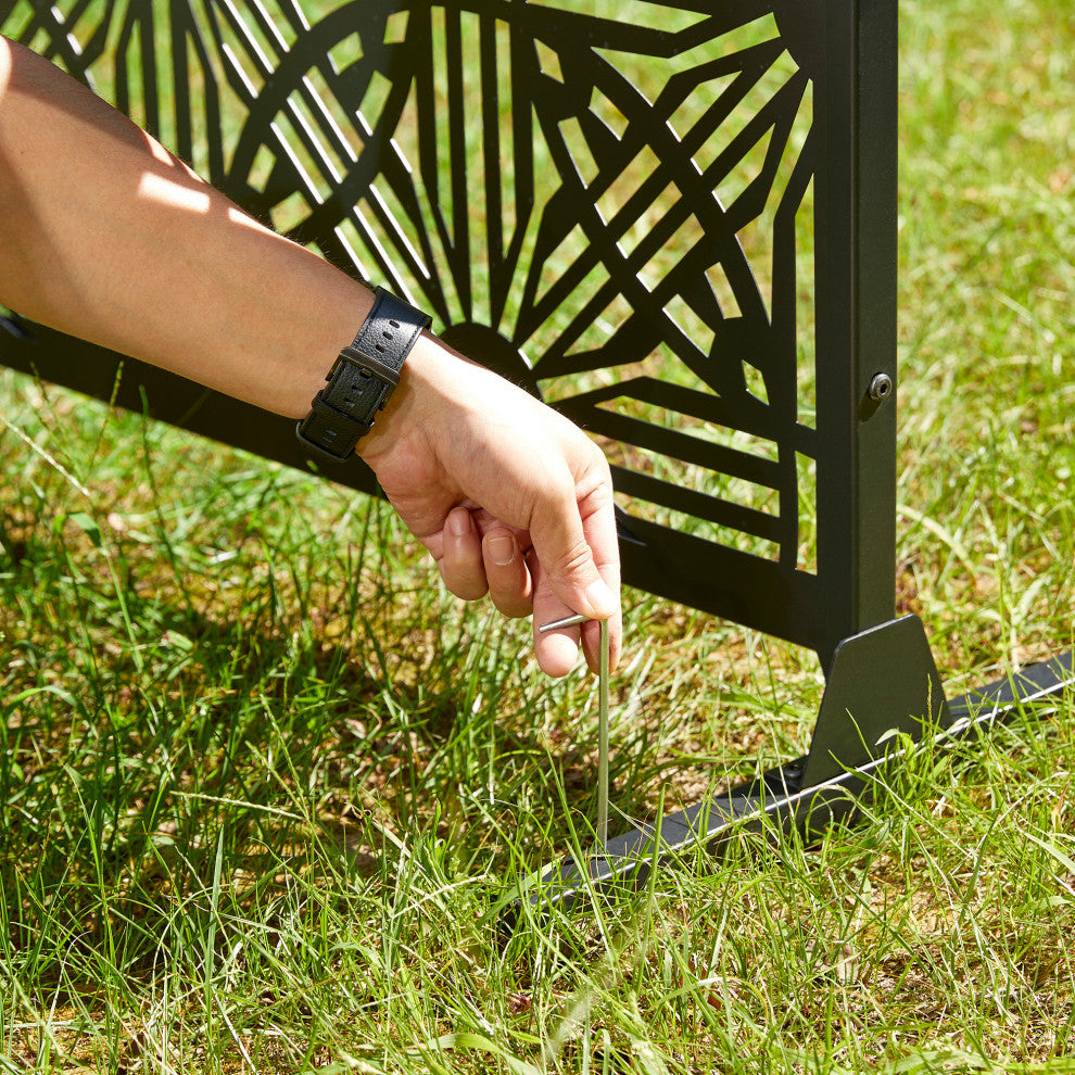 6ft Galvanized Steel Privacy Screen Fence