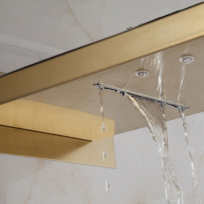 Modena LED Gold Shower Set
