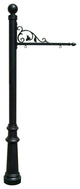 Large Hanging Ranch Sign With Post, Decorative Fluted Base and Ball Finial