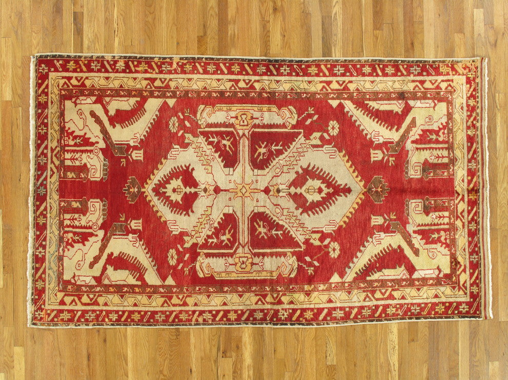 Consigned Oushak Rug, 5'x8'