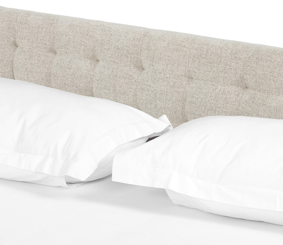 Newhall Bed-55"-Plushtone Linen-King