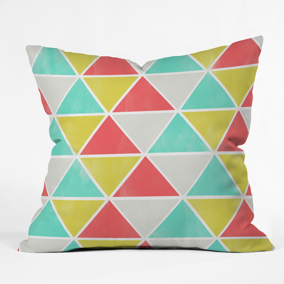 Allyson Johnson Summer Triangles Outdoor Throw Pillow