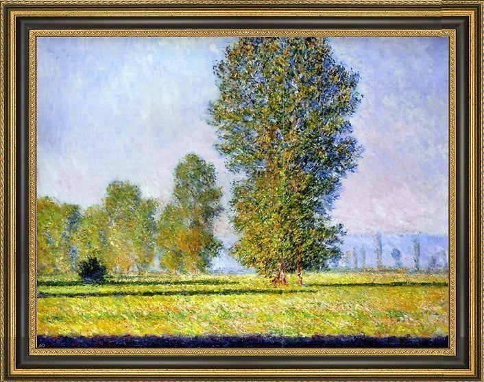 Claude Oscar Monet Meadow at Limetz Framed Premium Canvas Print, 18"x24"