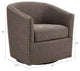 Madison Park Tyler Upholstered Swivel Barrel Chair with Nailheads, Chocolate