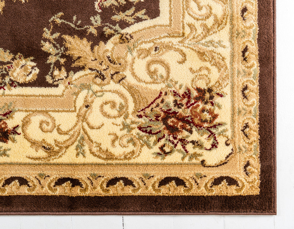 Unique Loom Brown Henry Versailles 4' 0 x 6' 0 Area Rug