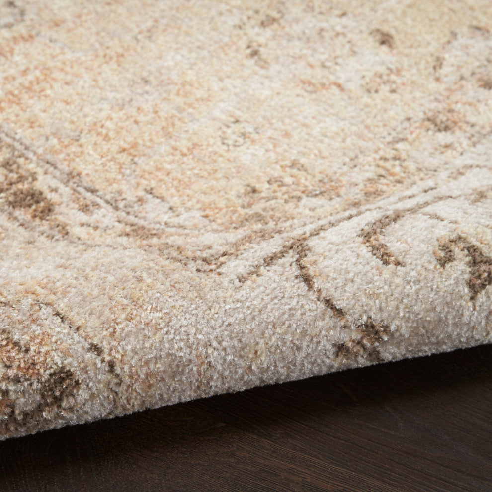 Nourison Astra Machine Washable 4' x 6' Beige Vintage Indoor Rug
