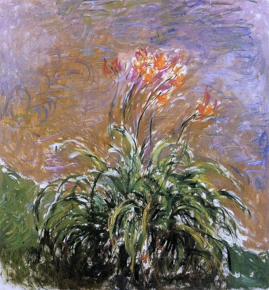 Claude Oscar Monet Hamerocallis Premium Canvas Print