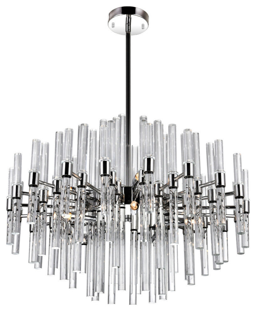 Miroir 10 Light Chandelier With Polished Nickel Finish