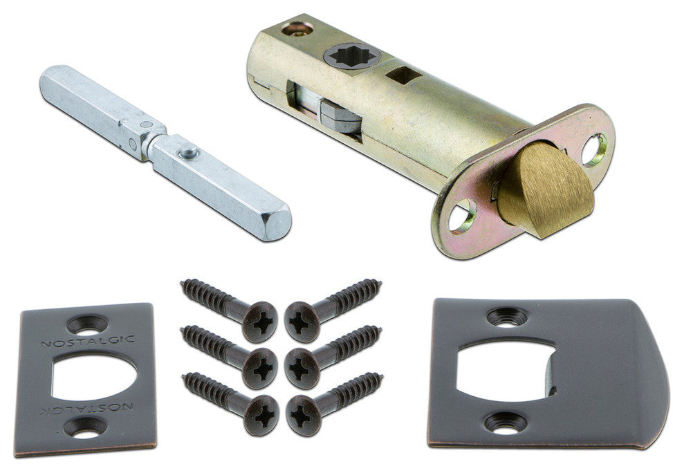 Meadows Plate Passage Crystal Glass Knob, Timeless Bronze