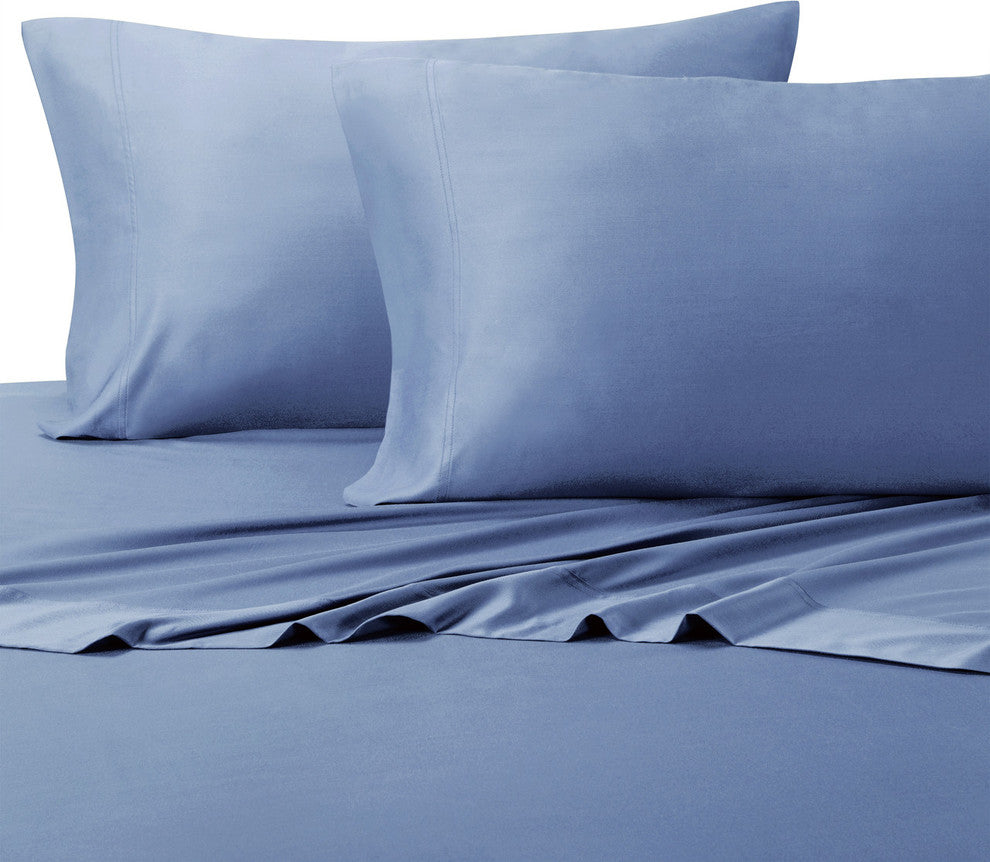 300 TC Silky 100% Bamboo Viscose Sheet Set, Periwinkle, Full
