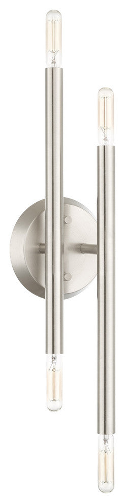 Brushed Nickel Mid Century Modern Sconce