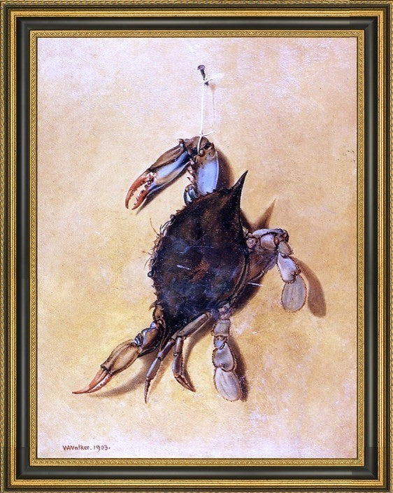 William Aiken Walker Crab Framed Premium Canvas Print, 18"x24"