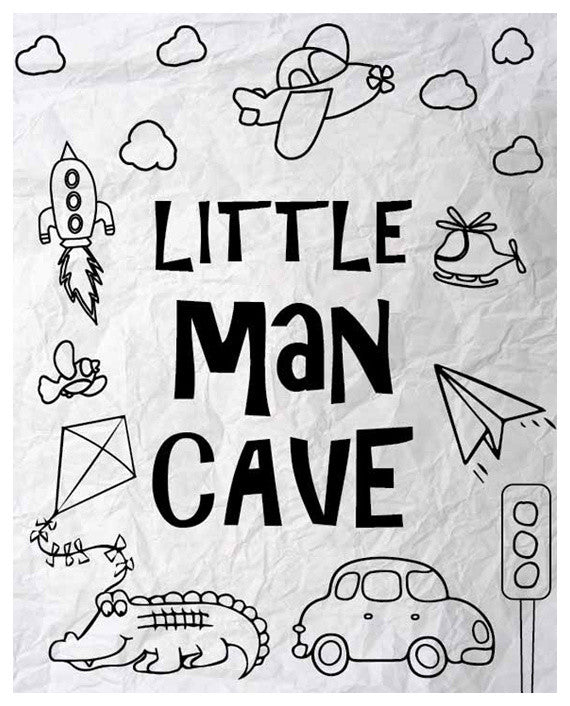 Little Man Cave Paper Print, 11"x14"