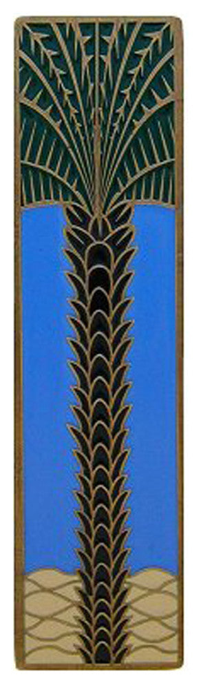 Royal Palm Pull Antique Brass Vertical, Antique Brass (Enameled)