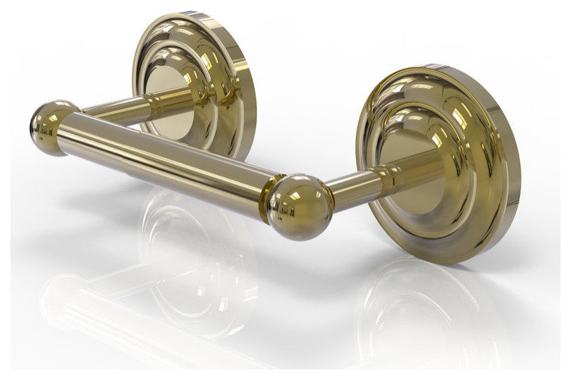 Prestige Que New 2 Post Toilet Tissue Holder, Unlacquered Brass