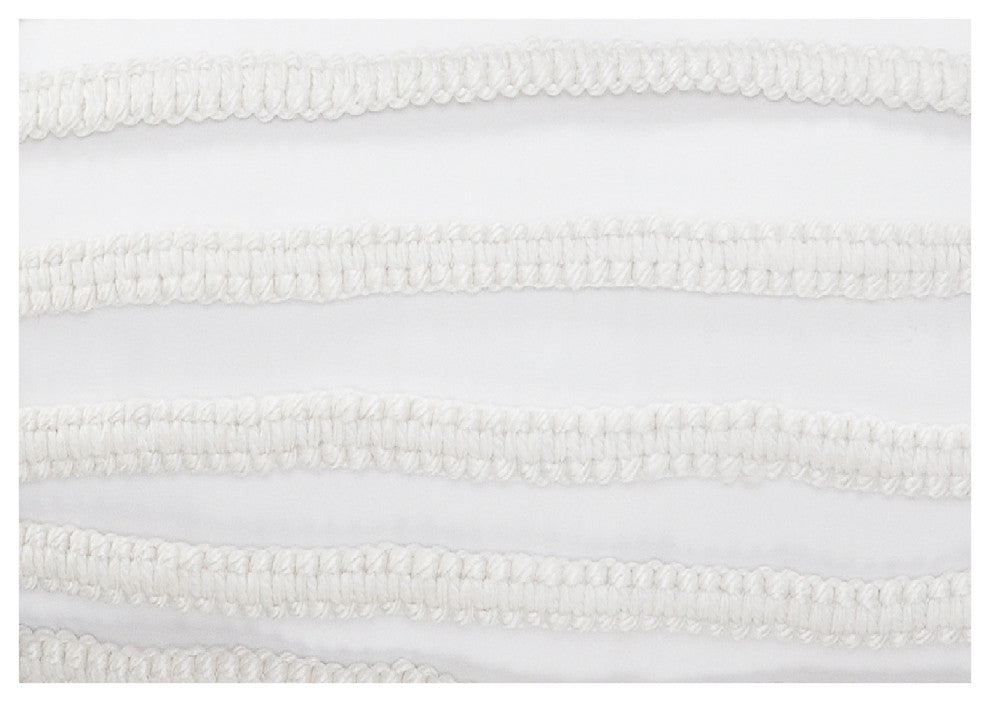 Hand Made Macrame Indoor Outdoor Throw Pillow, 14" X 36"