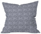 Little Arrow Design Co Arcadia Watercolor Herringbone In Indigo Throw Pillow