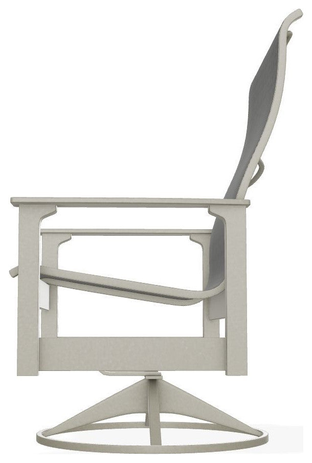 Leeward Sling Outdoor Swivel Rocker, Anchor/Storm