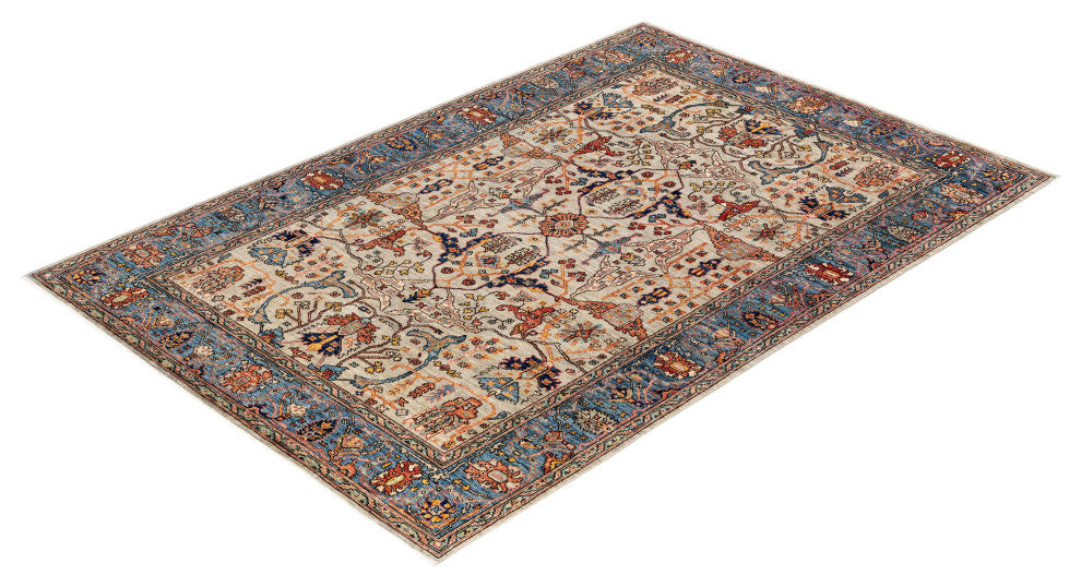 Serapi One-of-a-Kind Hand-Knotted Area Rug Light Gray, 5'11" x 8'9"
