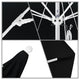 11' Fiberglass Umbrella White, Pacifica, Black, 11'