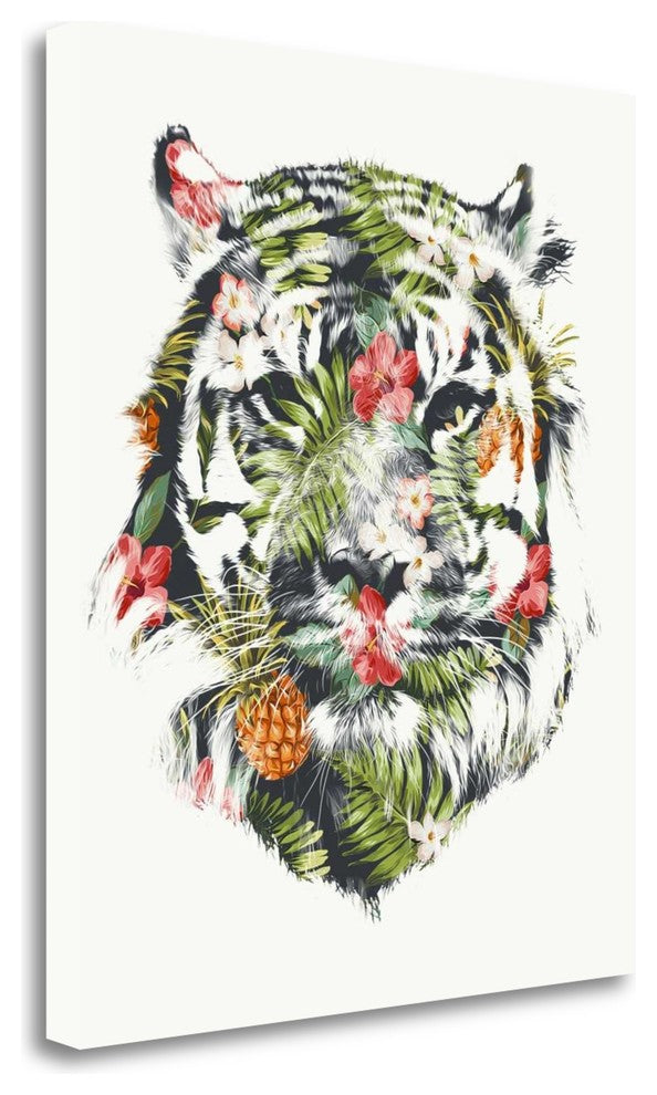 "Tropical Tiger" By Robert Farkas, Giclee Print on Gallery Wrap Canvas