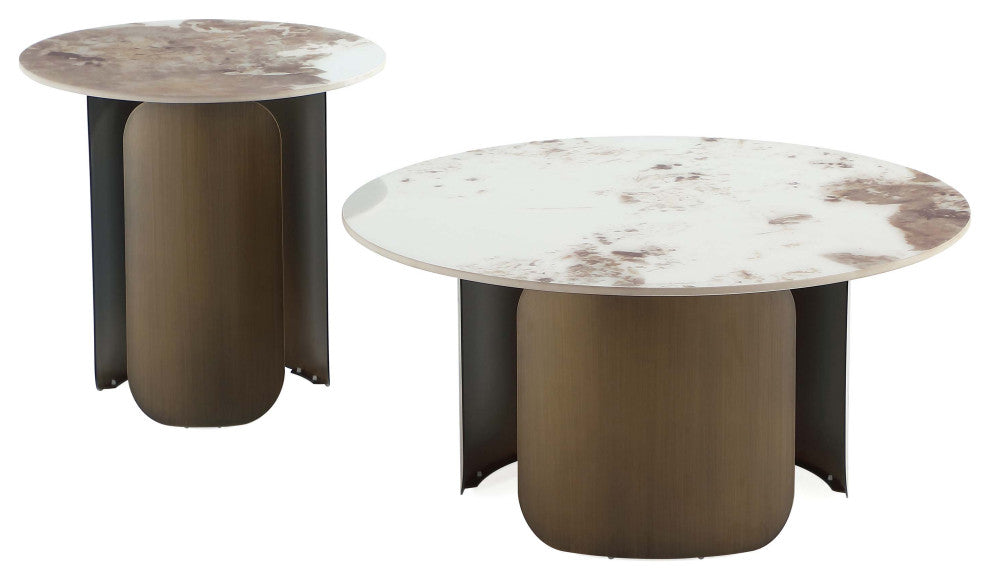 Manhattan Comfort 2-Piece Monica Coffee and End Table