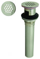Grid Strainer Lavatory Drain With Overflow Holes - Exposed In Satin Nickel
