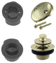 Twist and Close Sch. 40 ABS Plumber's Pack With 2-Hole Elbow, Polished Brass