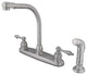 Kingston Brass Centerset Kitchen Faucet, Brushed Nickel