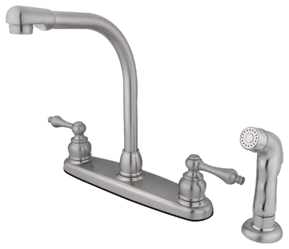 Kingston Brass Centerset Kitchen Faucet, Brushed Nickel