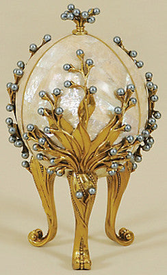 Oyster Shell Inlaid Egg Sculpture