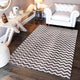 Aguilar Chevron Rug - Gray and White - 7' 10" X 9' 10"