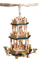 Richard Glaesser 3-Tiered Nativity Scene Pyramid- Green and Beige