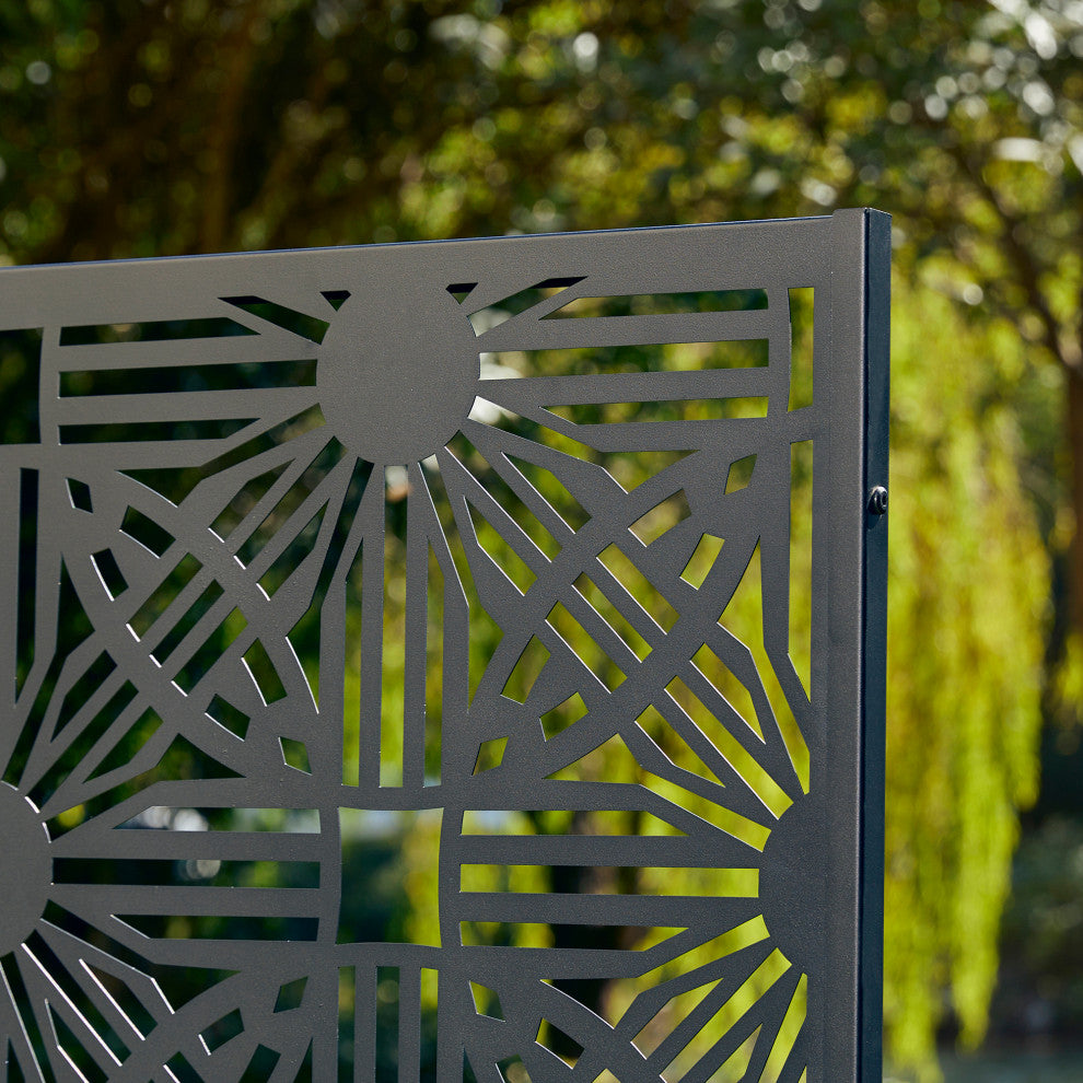 6ft Galvanized Steel Privacy Screen Fence