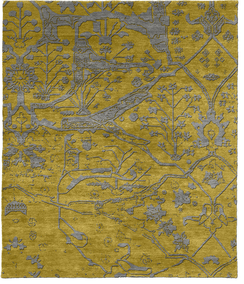 Concerto Hand Knotted Tibetan Rug, 6' Square