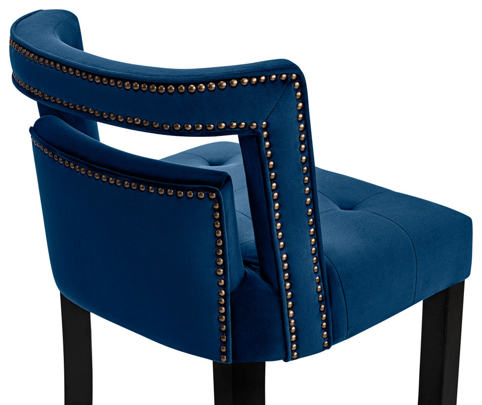 Hart Navy Velvet Counter Stool - Navy
